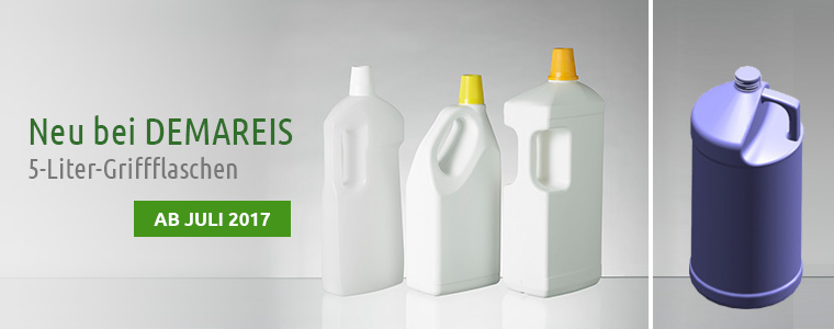 Neu bei DEMAREIS: 5-Liter-Griffflaschen - Ab Juli 2017 erhältlich